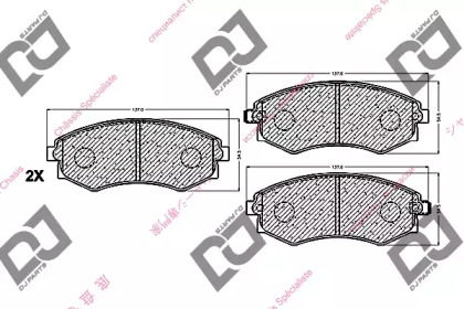 Комплект тормозных колодок DJ PARTS BP1102